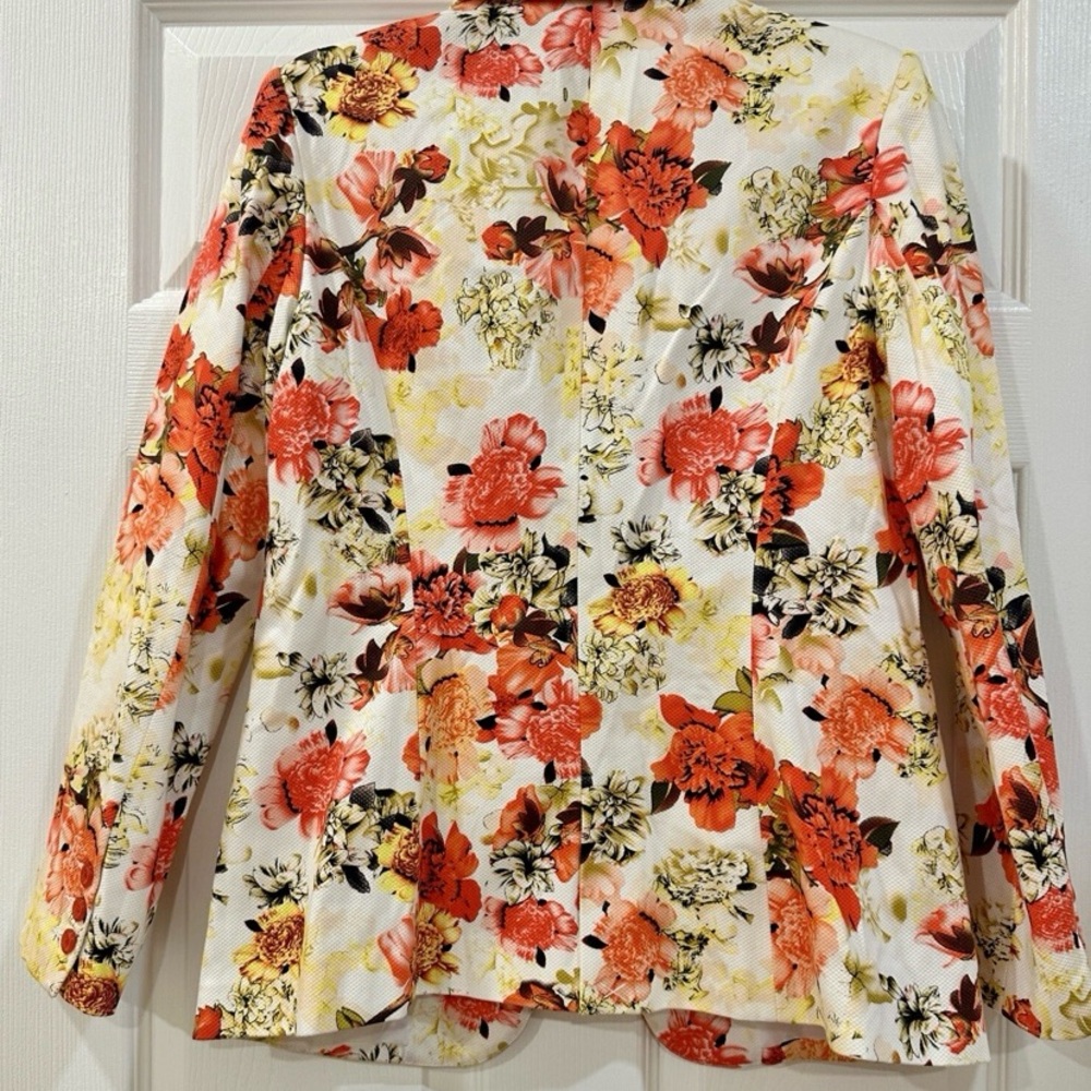 Linea Domani Limited Collection Floral Blazer Peaked Collar New With Tags - Picture 2 of 8